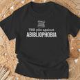 TBR Pile Against Abibliophobia Bookworm Books T-Shirt Gifts for Old Men