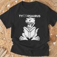 Teachersaurus Dinosaur Reading Book Reader Men Women Kids T-Shirt Gifts for Old Men
