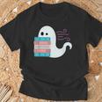 Threadless Grey Sky Chai Trans Book Pride Ghost Graphic T-Shirt Gifts for Old Men