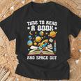 Time To Read A Book And Space Out Astronomy Lover Bookworm T-Shirt Gifts for Old Men