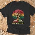 History Inspiring Future Fist Tree Book Roots T-Shirt Gifts for Old Men