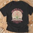 Unearth a Story 2026 Summer Reading Program Flowers Book T-Shirt Gifts for Old Men