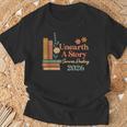 Unearth a Story Summer Reading 2026 Library Teachers Book T-Shirt Gifts for Old Men