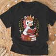 Unicorn Reading Book Graphic Unicorn With Book Floral T-Shirt Gifts for Old Men Unicorn Reading Book Graphic Unicorn With Book Floral T-Shirt Gifts for Old Men