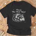 Vintage Feral But Well Read Raccoon Reading Book Lover T-Shirt Gifts for Old Men Vintage Feral But Well Read Raccoon Reading Book Lover T-Shirt Gifts for Old Men