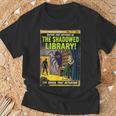Vintage Horror Comic Book Cover Shadowed Library Zombie T-Shirt Gifts for Old Men