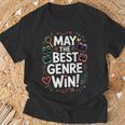 Whimsical Book Genre Battle T-Shirt Gifts for Old Men Whimsical Book Genre Battle T-Shirt Gifts for Old Men