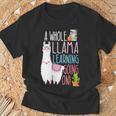 A Whole Llama Learning Going On Book Reading School Llama T-Shirt Gifts for Old Men A Whole Llama Learning Going On Book Reading School Llama T-Shirt Gifts for Old Men