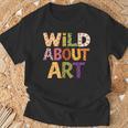 Wild About Art Books Animal Safari Children's Art Teacher T-Shirt Gifts for Old Men
