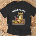 Wild Reader Cool Jaguar With Sunglasses Reading Book Kids T-Shirt Gifts for Old Men