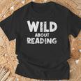 Wild About Reading Book Lover Library T-Shirt Gifts for Old Men Wild About Reading Book Lover Library T-Shirt Gifts for Old Men