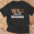 Wild About Reading Teacher Reading Books Back To School T-Shirt Gifts for Old Men