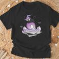 Witch Ghost Cat Skull Magic Books T-Shirt Gifts for Old Men