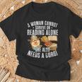A Woman Cannot Survive On Reading Alone Corgi Book T-Shirt Gifts for Old Men A Woman Cannot Survive On Reading Alone Corgi Book T-Shirt Gifts for Old Men