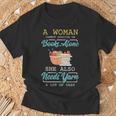 Woman Survives On Books And Yarn Crocheter Crocheting T-Shirt Gifts for Old Men Woman Survives On Books And Yarn Crocheter Crocheting T-Shirt Gifts for Old Men