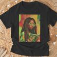 Women Reading Book Educated Black History Month Women T-Shirt Gifts for Old Men