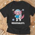 Women's Axolotl Books Readsalotl Reading Bookworm Boys Girls Kids T-Shirt Gifts for Old Men