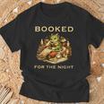 Women's Booked For The Night Dragon Book Reader T-Shirt Gifts for Old Men