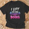 Women's I Lift So I Can Carry More Books Reader Workout T-Shirt Gifts for Old Men Women's I Lift So I Can Carry More Books Reader Workout T-Shirt Gifts for Old Men