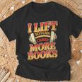 Women's Lift So I Can Carry More Books Reading Lovers Workout T-Shirt Gifts for Old Men