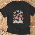 Women's Open Book Flowers Butterflies Blooming Saying T-Shirt Gifts for Old Men Women's Open Book Flowers Butterflies Blooming Saying T-Shirt Gifts for Old Men