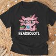 Women's Readsolotl Axolotl Book Lover Reading Women Girls Kids T-Shirt Gifts for Old Men