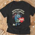 Women's Support Your Local Library Staff Retro Book Mascot T-Shirt Gifts for Old Men Women's Support Your Local Library Staff Retro Book Mascot T-Shirt Gifts for Old Men