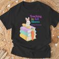 Women's Teaching Spring Semester Bunny Books Pencil Classroom T-Shirt Gifts for Old Men