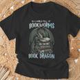 In A World Of Bookworms Be A Book Dragon Book Lover Reader T-Shirt Gifts for Old Men