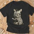Zebra Reading Book Lover T-Shirt Gifts for Old Men