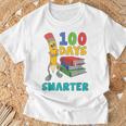 100 Days Smarter Teacher Student Books 100th Day Of School For Men Women Kids T-Shirt Gifts for Old Men