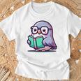Adorable Book Lover Pigeon With Reading Glasses Cute T-Shirt Gifts for Old Men Adorable Book Lover Pigeon With Reading Glasses Cute T-Shirt Gifts for Old Men