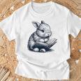 Adorable Reading Bunny Drawing For Book Lovers Philossophers T-Shirt Gifts for Old Men Adorable Reading Bunny Drawing For Book Lovers Philossophers T-Shirt Gifts for Old Men