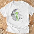 Astronaut Reading Book To Alien Moon Space Women Kids Men Premium Tri-Blend T-Shirt Gifts for Old Men