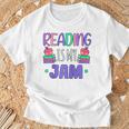 Back To School Book Reader Reading Is My Jam Bookworm Raglan Baseball Tee T-Shirt Gifts for Old Men