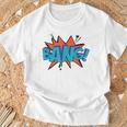 Bang Comic Book Sound Effect Bubble Graphic Tee Shirt T-Shirt Gifts for Old Men