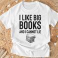 I Like Big Books And I Cannot Lie ShirtBookworm Book Lover T-Shirt Gifts for Old Men