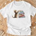 Book Cat Lover Reading Read Books T-Shirt Gifts for Old Men Book Cat Lover Reading Read Books T-Shirt Gifts for Old Men