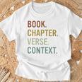 Book Chapter Verse Christian Bible Reformed Theology T-Shirt Gifts for Old Men