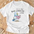 This Is My Book Character Costume I Pigeon Reading Tee T-Shirt Gifts for Old Men