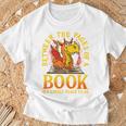 Book Dragon Reader Reading Books Library Literacy T-Shirt Gifts for Old Men