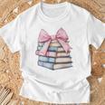 Book Lover Coquette Bow Pink Dainty Ribbon Cute Bookworm T-Shirt Gifts for Old Men Book Lover Coquette Bow Pink Dainty Ribbon Cute Bookworm T-Shirt Gifts for Old Men