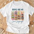 Book Lover Reading Brushstroke Books Are My Love Language T-Shirt Gifts for Old Men Book Lover Reading Brushstroke Books Are My Love Language T-Shirt Gifts for Old Men