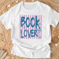 Book Lover Reading Enthusiast Bold Stripes Comfort Colors Crop Top T-Shirt Gifts for Old Men