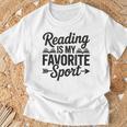 Book Lover Saying Humor Reading Is My Favorite Sport T-Shirt Gifts for Old Men