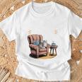 Book Lovers Cats T-Shirt Gifts for Old Men
