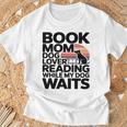 Book Mom Dog Lover Reading While My Dog Waits Premium Tri-Blend T-Shirt Gifts for Old Men
