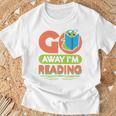 Book Reading Library Go Away Im Reading T-Shirt Gifts for Old Men
