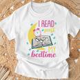 Book Reading I Read Past My Bedtime T-Shirt Gifts for Old Men