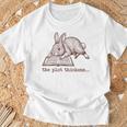 Bookish Rabbit Reading Fiction Novel Book Vintage Bookworms T-Shirt Gifts for Old Men